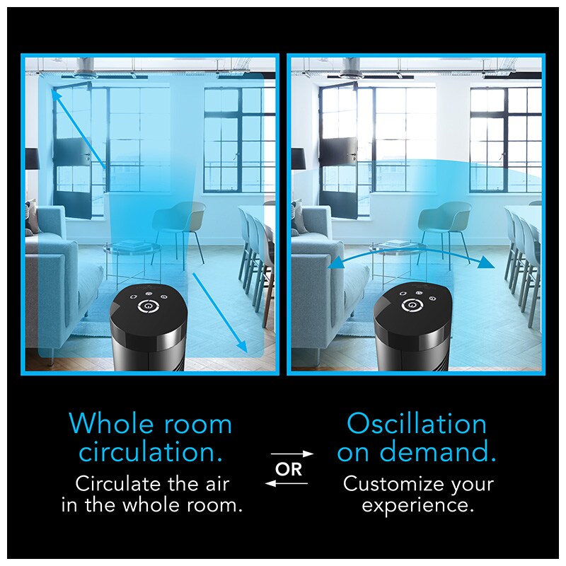 Vornado 37 in. Fan Oscillating Tower Fan- Black, , hires