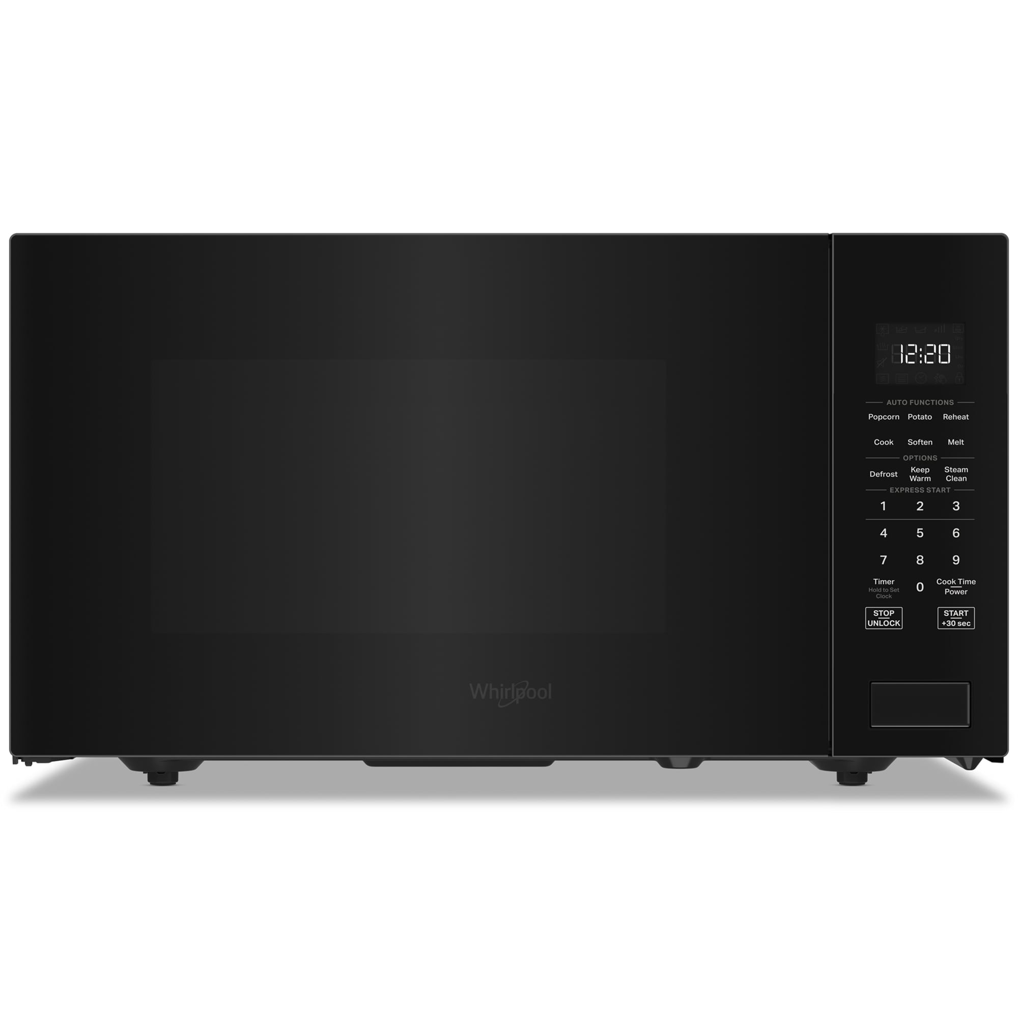 Whirlpool 22 in. 1.6 cu. ft. 1200W Countertop Microwave with Sensor Cooking - Black, Black, hires