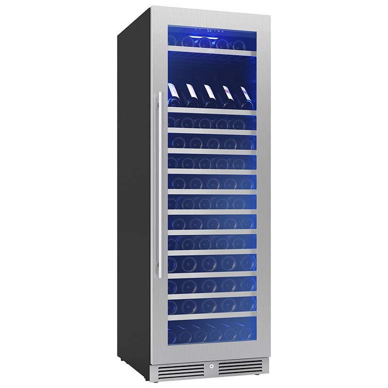 Zephyr Presrv Series 24 in. Wine Cooler with Wood Racks, Single Temperature Zone & 142 Bottle Capacity - Stainless Steel, , hires