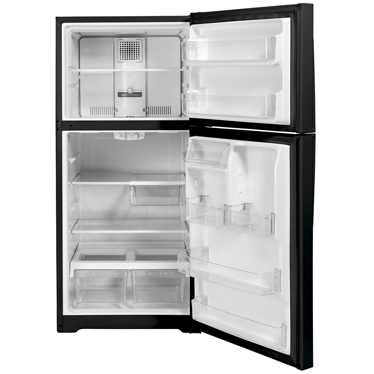 GE 33 in. 21.9 cu. ft. Garage Ready Top Freezer Refrigerator - Black, Black, hires