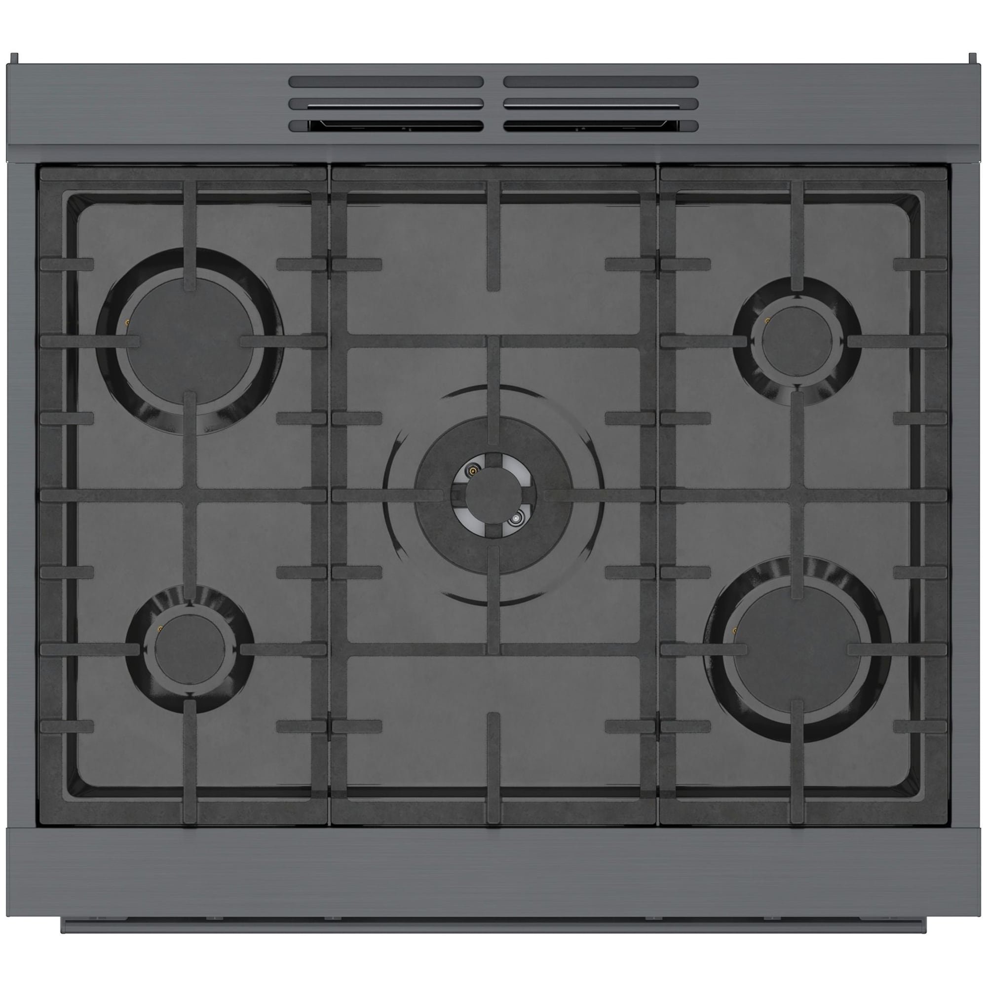 Bosch 800 Series 30 in. 3.9 cu. ft. True European Convection Dual Fuel Range with 5 Sealed Burners - Black Stainless, , hires