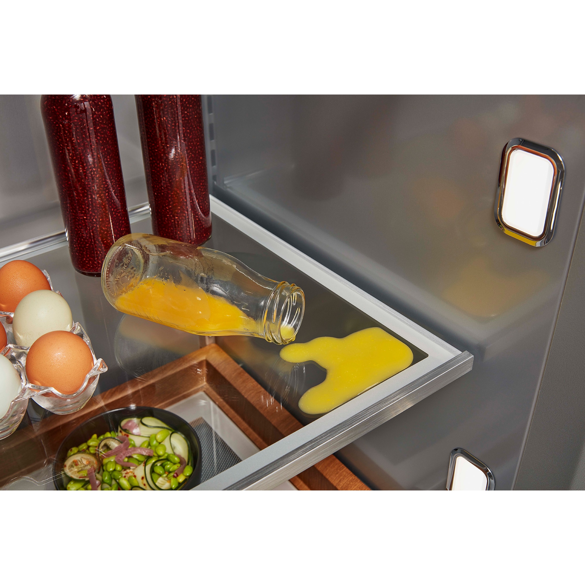 KitchenAid 42 in. 25.5 cu. ft. Built-In Counter Depth Side by Side Refrigerator with Ice Maker - Custom Panel Ready, , hires