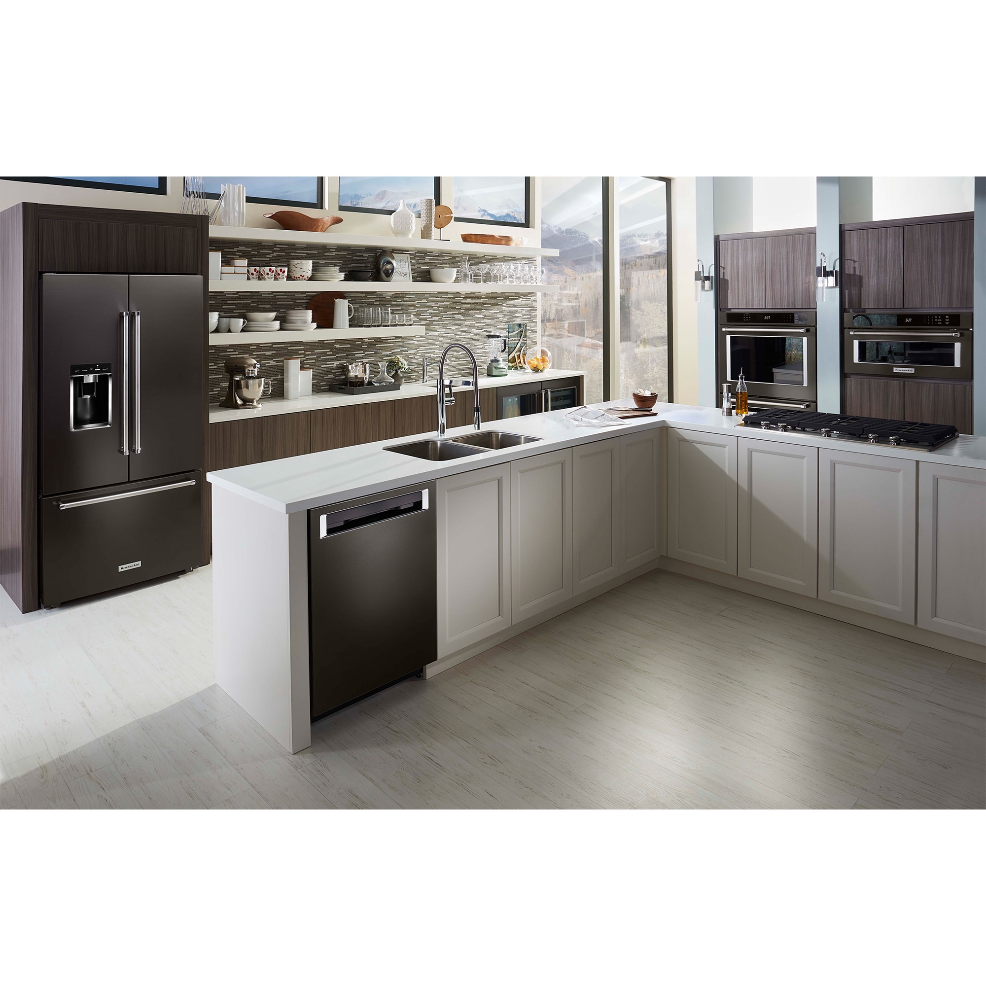 KitchenAid 30 in. 1.4 cu. ft. 900W Built-In Microwave with Convection & Sensor Cooking - Black Stainless Steel with PrintShield Finish, Black Stainless Steel with PrintShield Finish, hires