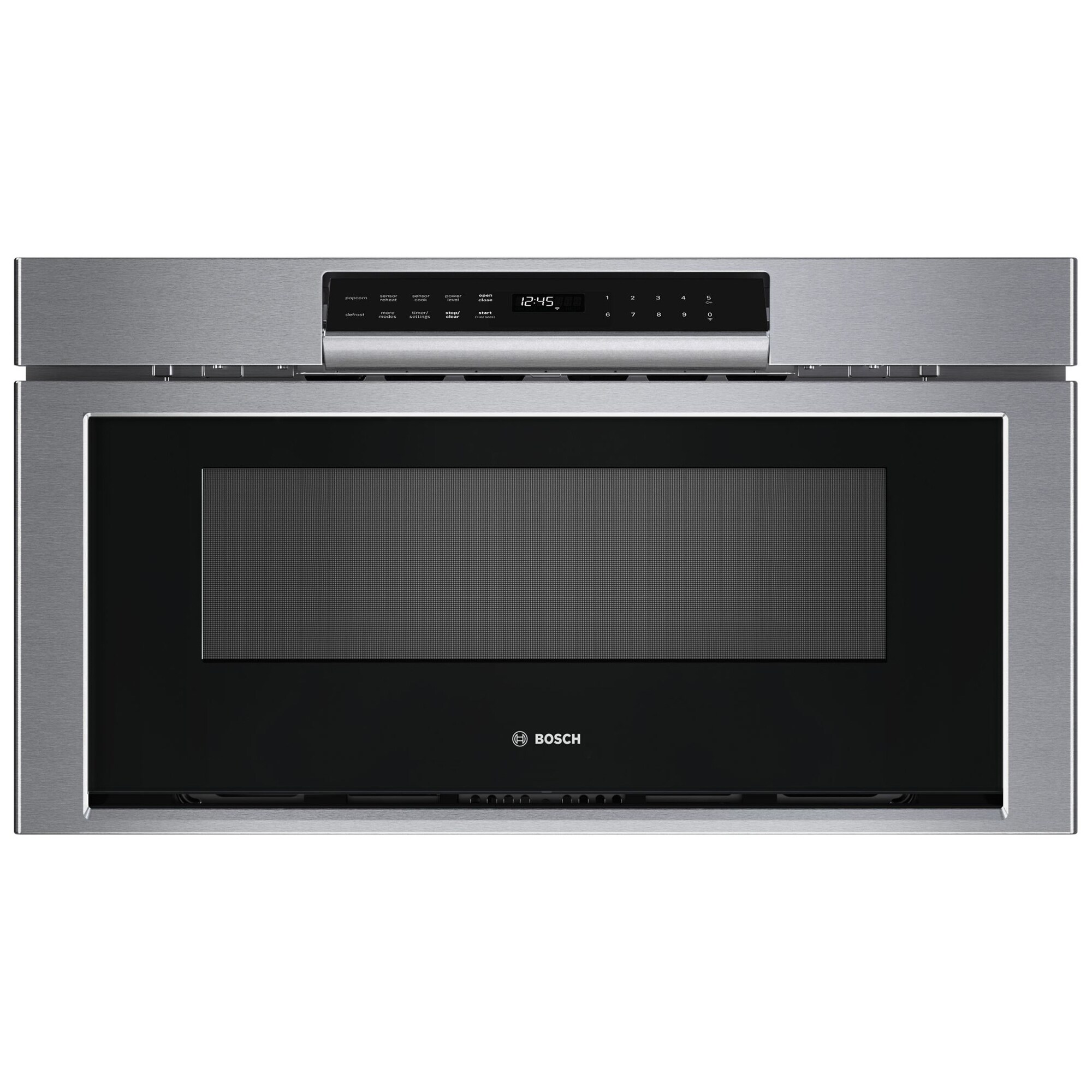 Bosch 800 Series 30 in. 1.2 cu. ft. 950W Low Profile Smart Drawer Microwave with Sensor Cooking - Stainless Steel, , hires