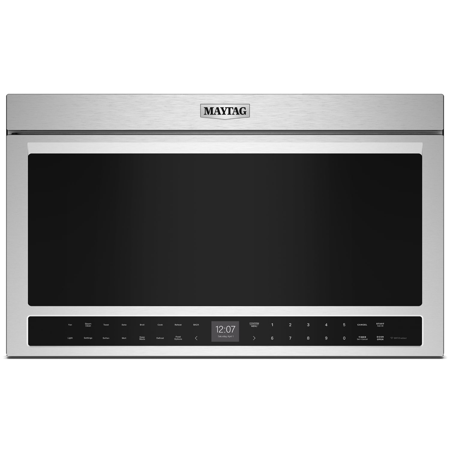 Maytag 30 in. 1.1 cu. ft. 950W Smart Over-the-Range Microwave with 400 CFM & Sensor Cooking - Stainless Steel, , hires
