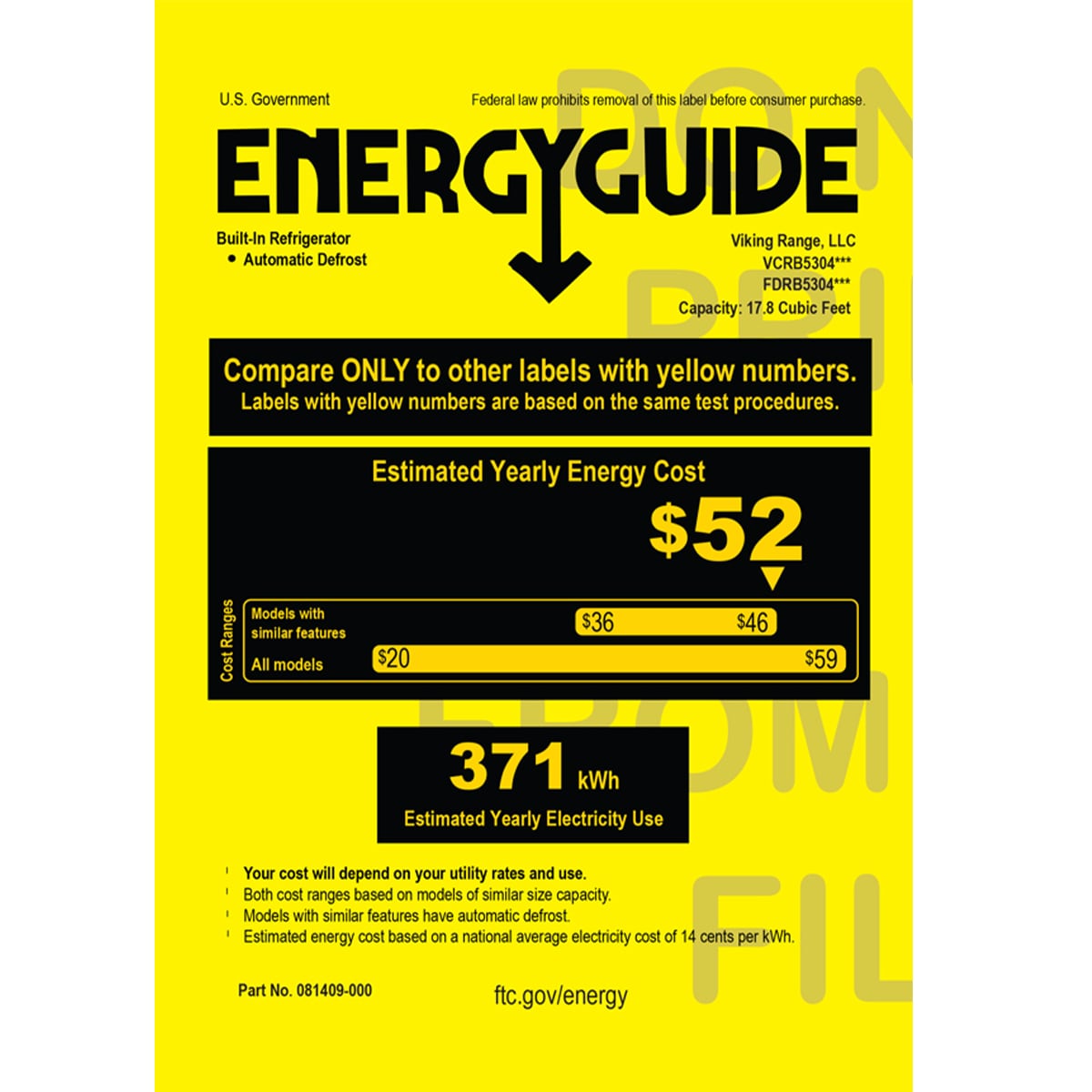 Viking 5 Series 30 in. 17.8 cu. ft. Built-In Counter Depth Freezerless Refrigerator - Stainless Steel, , hires