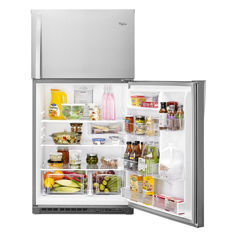 Whirlpool 33 in. 21.3 cu. ft. Top Freezer Refrigerator - Monochromatic Stainless Steel, Monochromatic Stainless Steel, hires