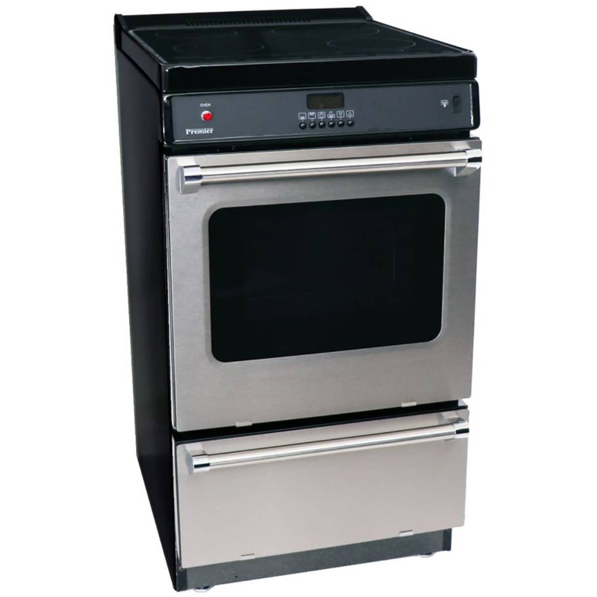 Premier 20 in. 2.4 cu. ft. Electric Range with 4 Induction Burners - Stainless Steel, , hires