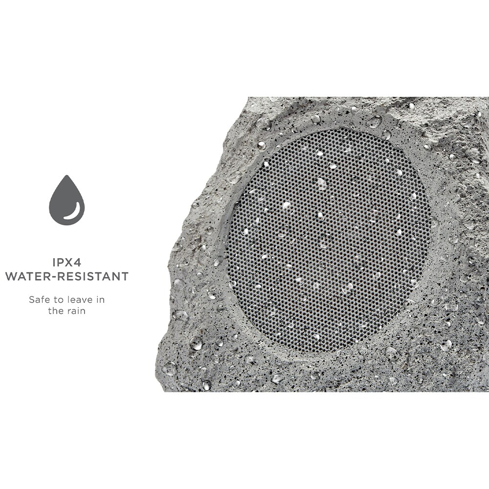 ION Glow Stone Rechargeable Wireless Outdoor LED Rock Speakers - Pair, , hires