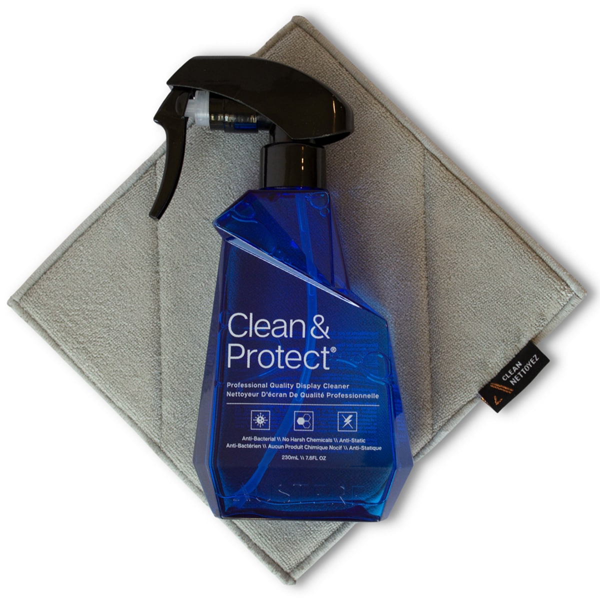 Austere Anti-Bacterial Clean & Protect with Easy-Trigger Pump and Dual-Textured Cleaning Cloth, , hires