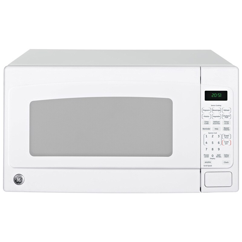 GE 24 in. 2.0 cu.ft Countertop Microwave with 10 Power Levels & Sensor Cooking Controls White