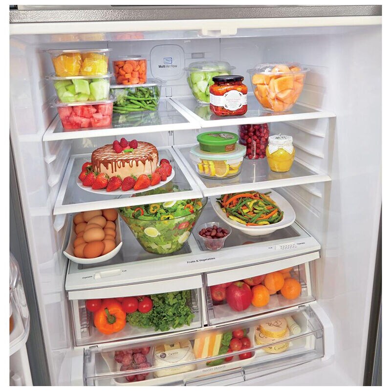 LG 30 in. 21.8 cu. ft. French Door Refrigerator with Ice Maker - Stainless Steel, Stainless Steel, hires