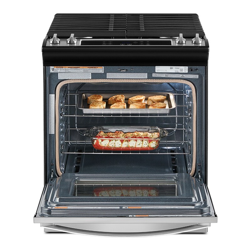 Whirlpool 30 in. 5 cu. ft. Slide-In Gas Range with 4 Sealed Burners - Stainless Steel, Stainless Steel, hires