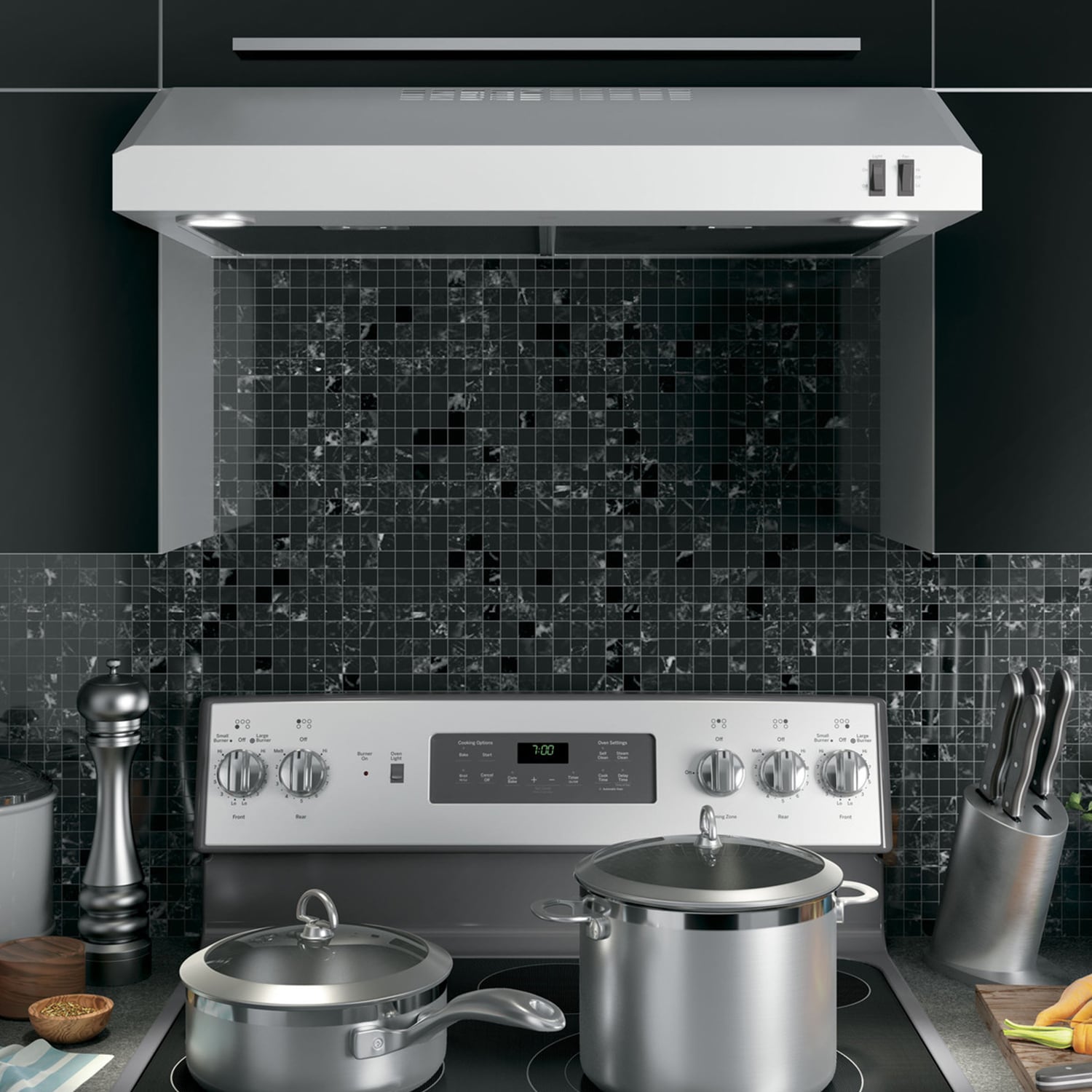 GE 30 in. Convertible Standard Style Range Hood with 270 CFM, 2 Fan Speeds & 2 LED Lights - Stainless Steel, , hires