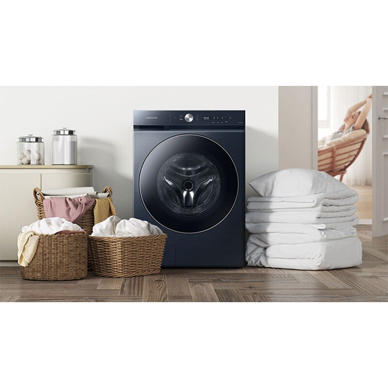 Samsung Bespoke 27 in. 5.3 cu. ft. Smart Stackable Front Load Washer with Super Speed Wash, AI
