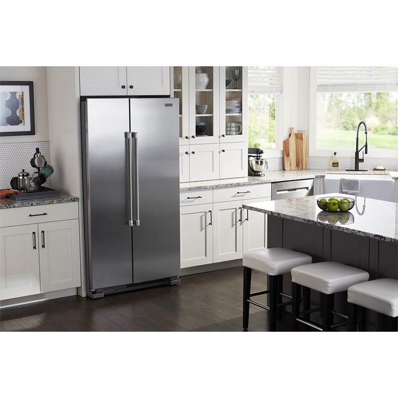 Maytag 36 in. 24.9 cu. ft. Side by Side Refrigerator - Fingerprint Resistant Stainless Steel, , hires