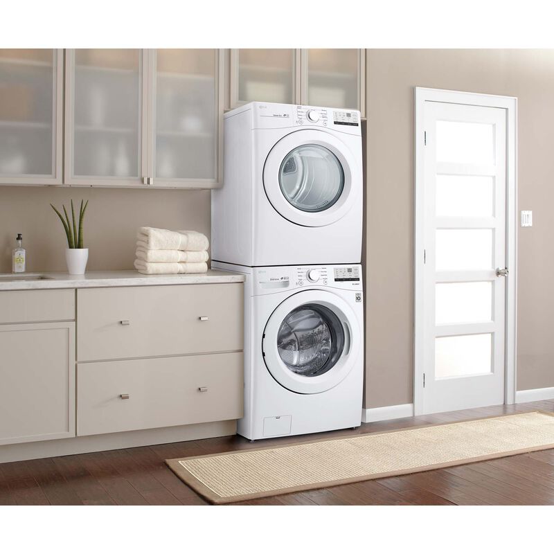 LG 27 in. 7.4 cu. ft. Stackable Gas Dryer with Sensor Dry Technology - White, , hires