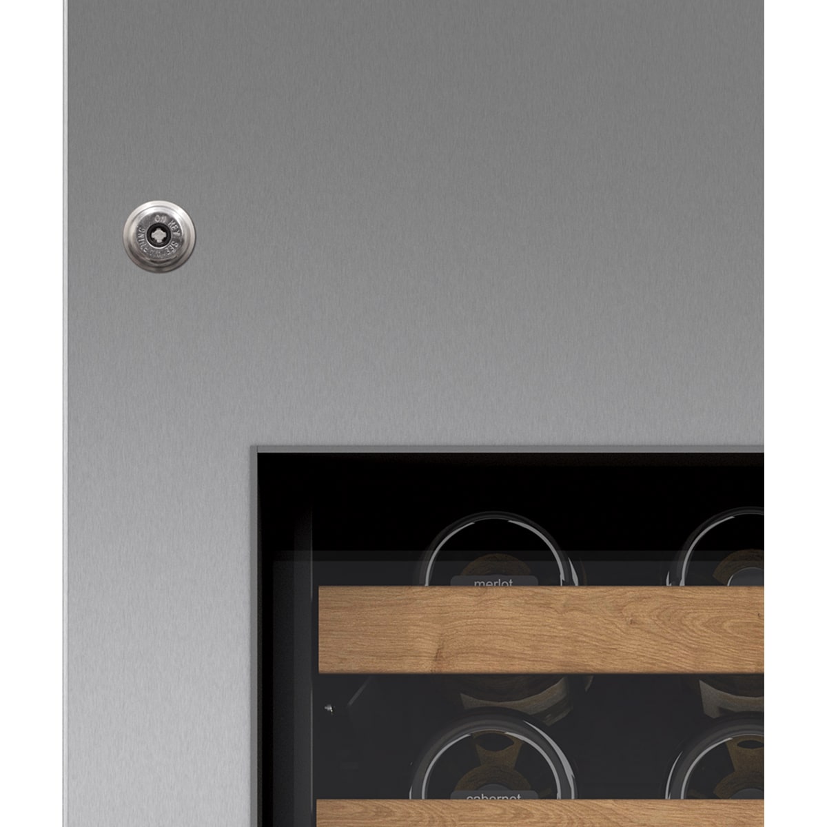 Sub-Zero 30 in. Right Hinge Door Panel with Tubular Handle, Lock and 4 in. Toe Kick for Wine Coolers - Stainless Steel, , hires