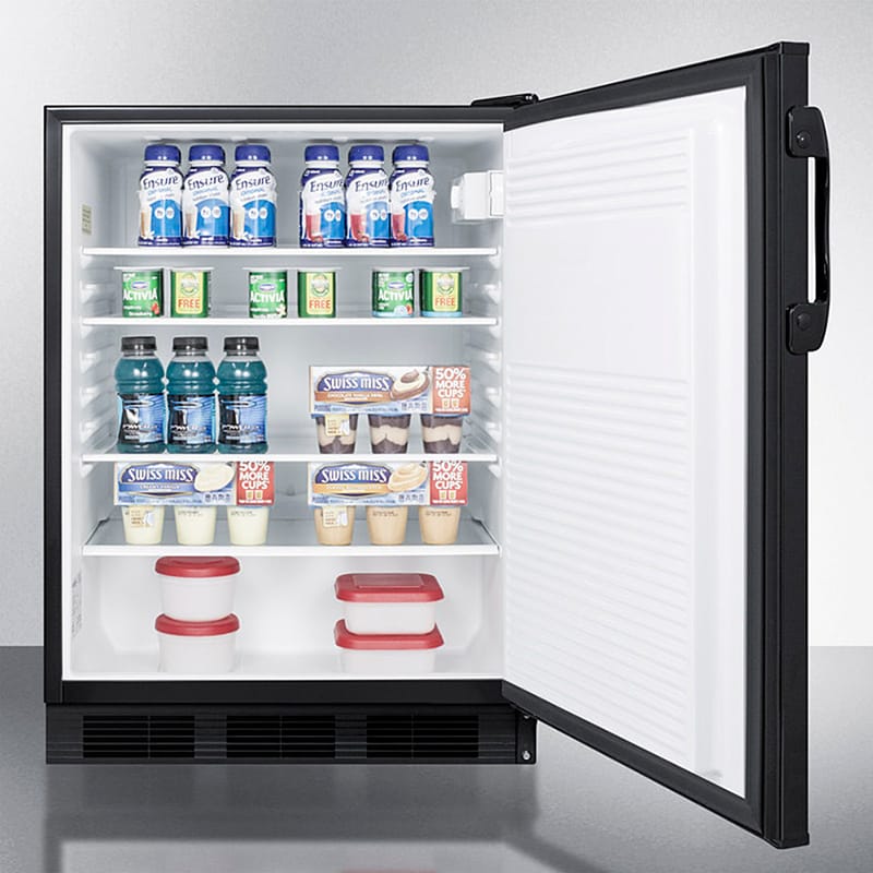 Summit 24 in. 5.5 cu. ft. Undercounter Refrigerator for Medical Use - Black, , hires