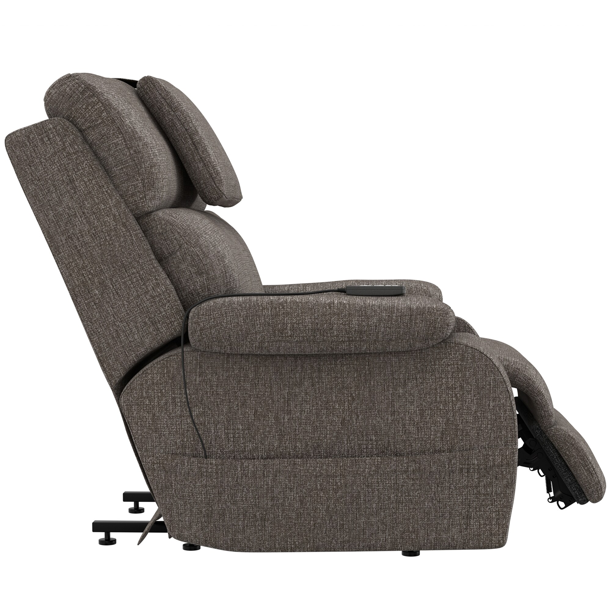 Catnapper Snoozer Power Lift Power Headrest Lay Flat Recliner w/CR3 Heat/Massage/Zero Gravity - Fossil, , hires