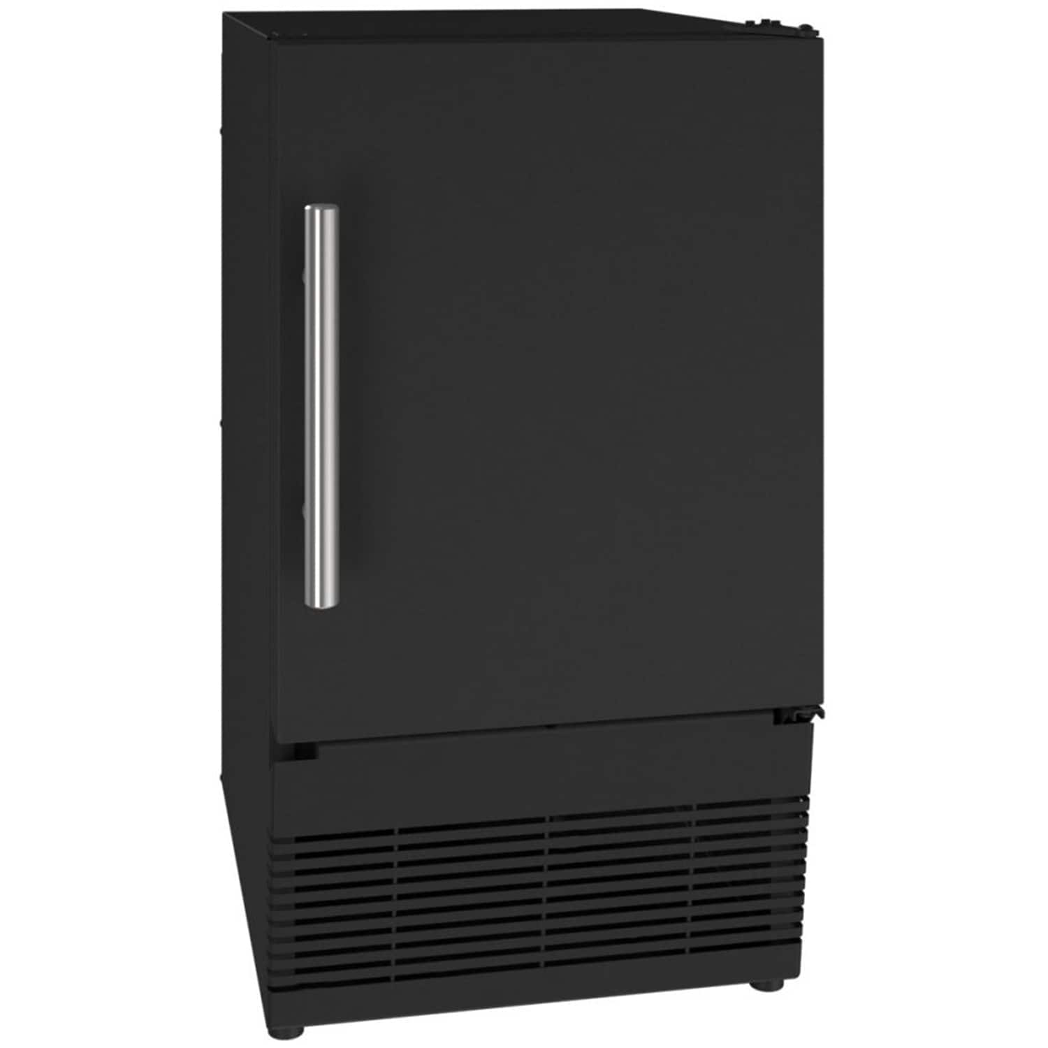 ULine 15 in. Ice Maker with 25 Lbs. Ice Storage Capacity Black P.C