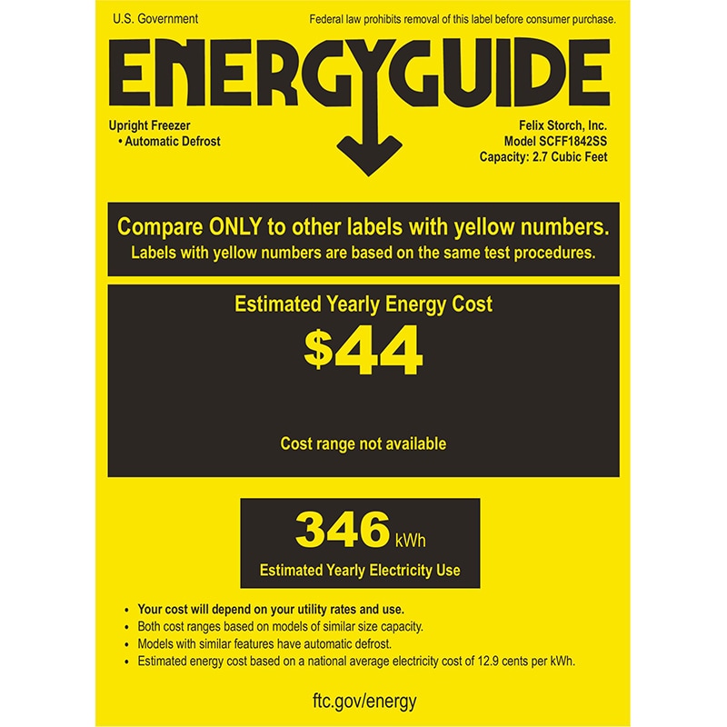 Summit 18 in. 2.7 cu. ft. Built-in Frost Free Compact Upright Freezer with Adjustable Shelves - Stainless Steel, , hires