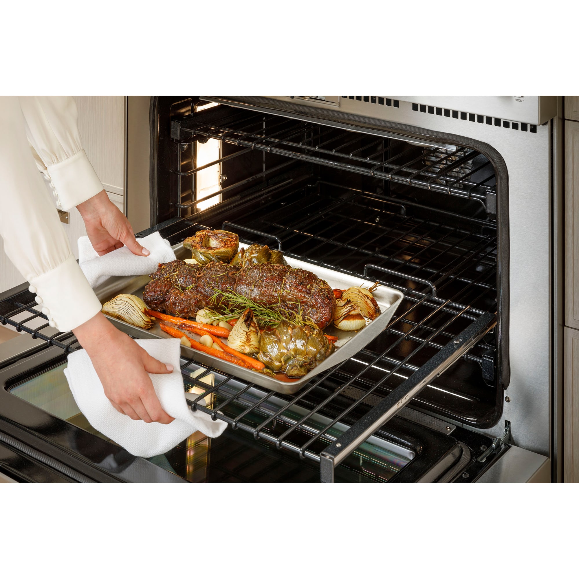 Monogram Statement Series 36 in. 6.2 cu. ft. Smart Standard Convection Gas Range with 6 Sealed Burners - Stainless Steel, , hires