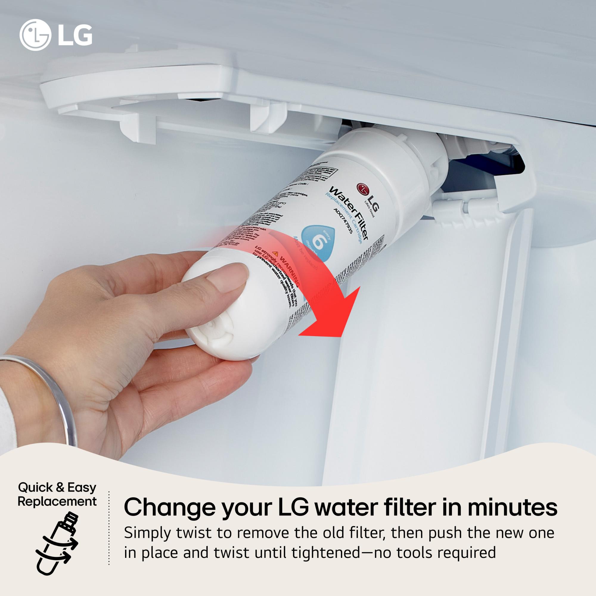 LG 6 Month / 200 Gallon Capacity Replacement Refrigerator Water Filter, , hires