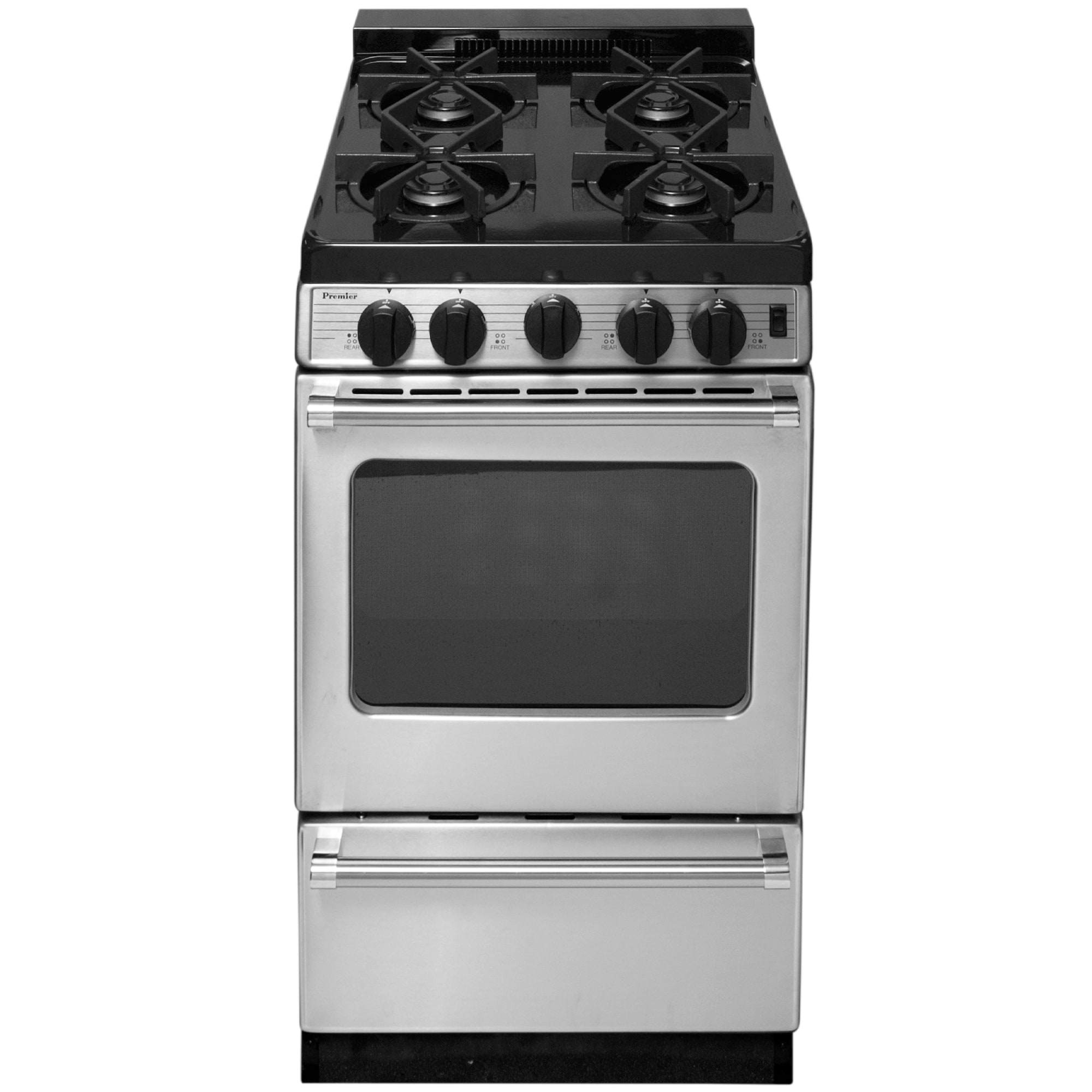 Premier Pro Series 20 in. 2.4 cu. ft. Gas Range with 4 Sealed Burners - Stainless Steel, , hires