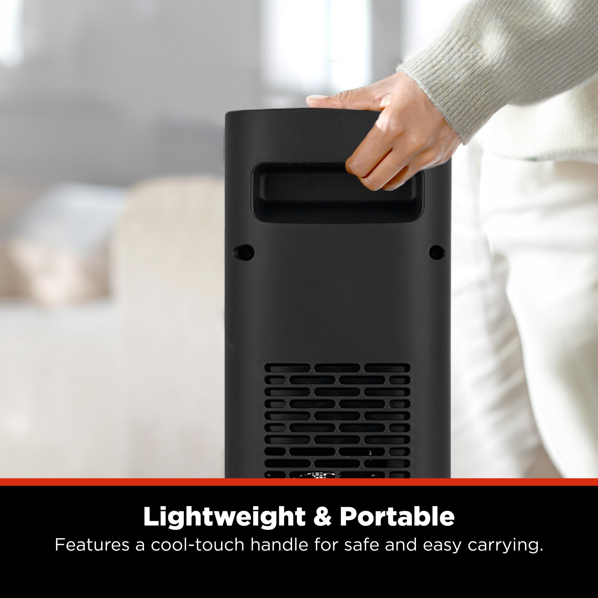 Pelonis 1500 W Oscillating Ceramic Space Heater with 3 Heat Settings & Overheat Safety Shut-Off - Black with Silver, , hires