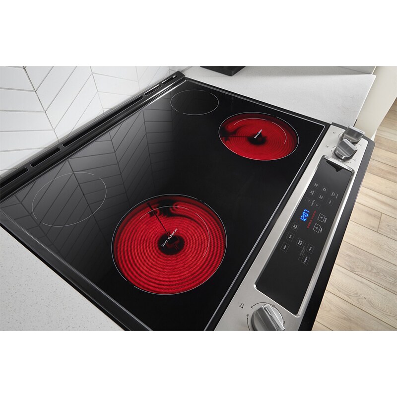 Whirlpool 30 in. 4.8 cu. ft. Slide-In Electric Range with Radiant Burners - Black, Black, hires