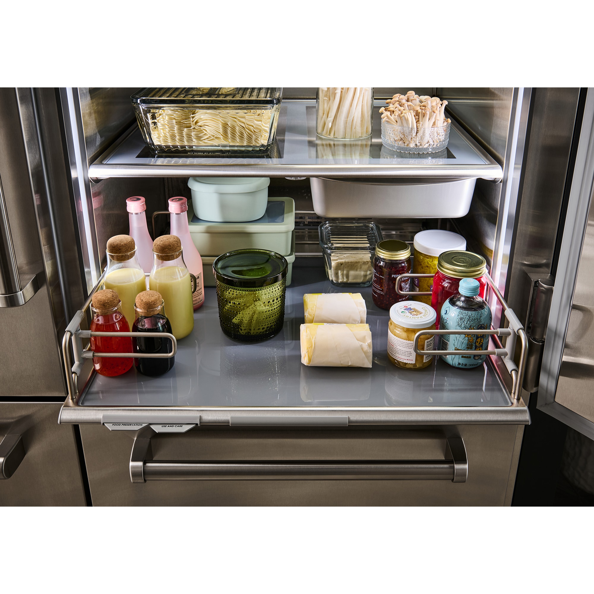 Sub-Zero Pro 48 in. 30.4 cu. ft. Built-In Smart Counter Depth 6-Door Side-by-Side Refrigerator with Glass Door & Ice Maker - Stainless Steel, , hires