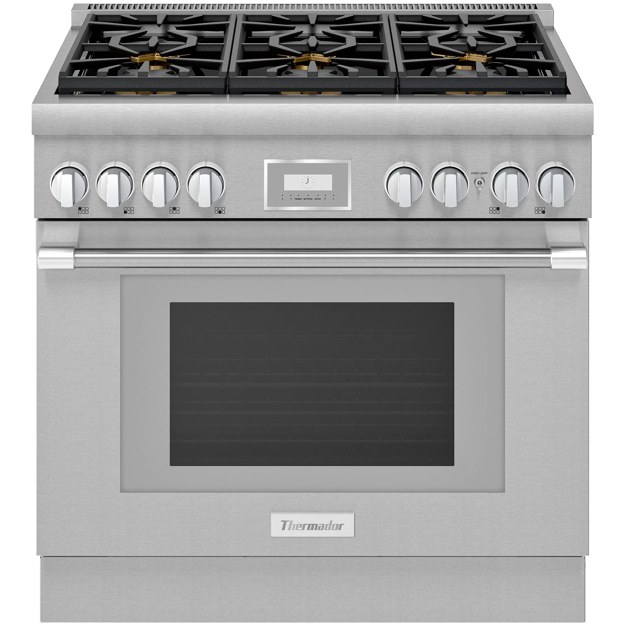 Thermador Pro Harmony Professional Series 36 in. 4.9 cu. ft. Smart True European Convection Dual Fuel Range with 6 Sealed Burners - Stainless Steel, , hires