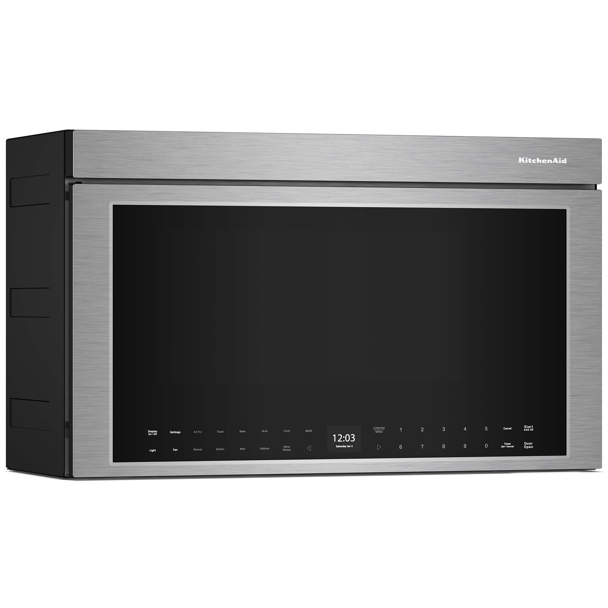 KitchenAid 30 in. 1.1 cu. ft. 950W Smart Over-the-Range Microwave with 400 CFM, Convection & Sensor Cooking - Stainless Steel, Stainless Steel, hires