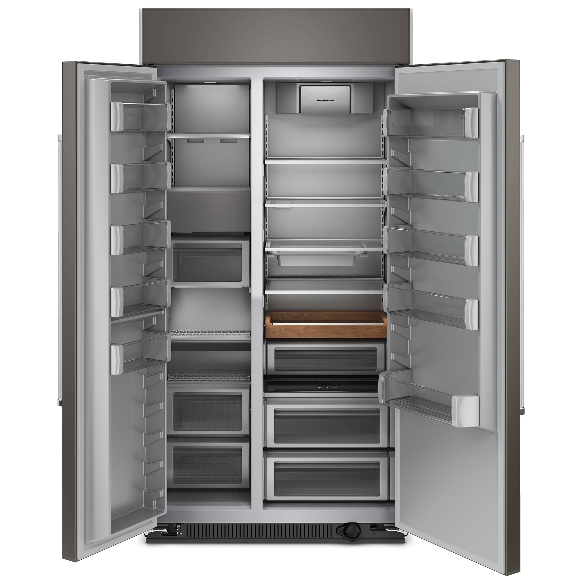 KitchenAid 42 in. 25.5 cu. ft. Built-In Counter Depth Side by Side Refrigerator with Ice Maker - Custom Panel Ready, , hires