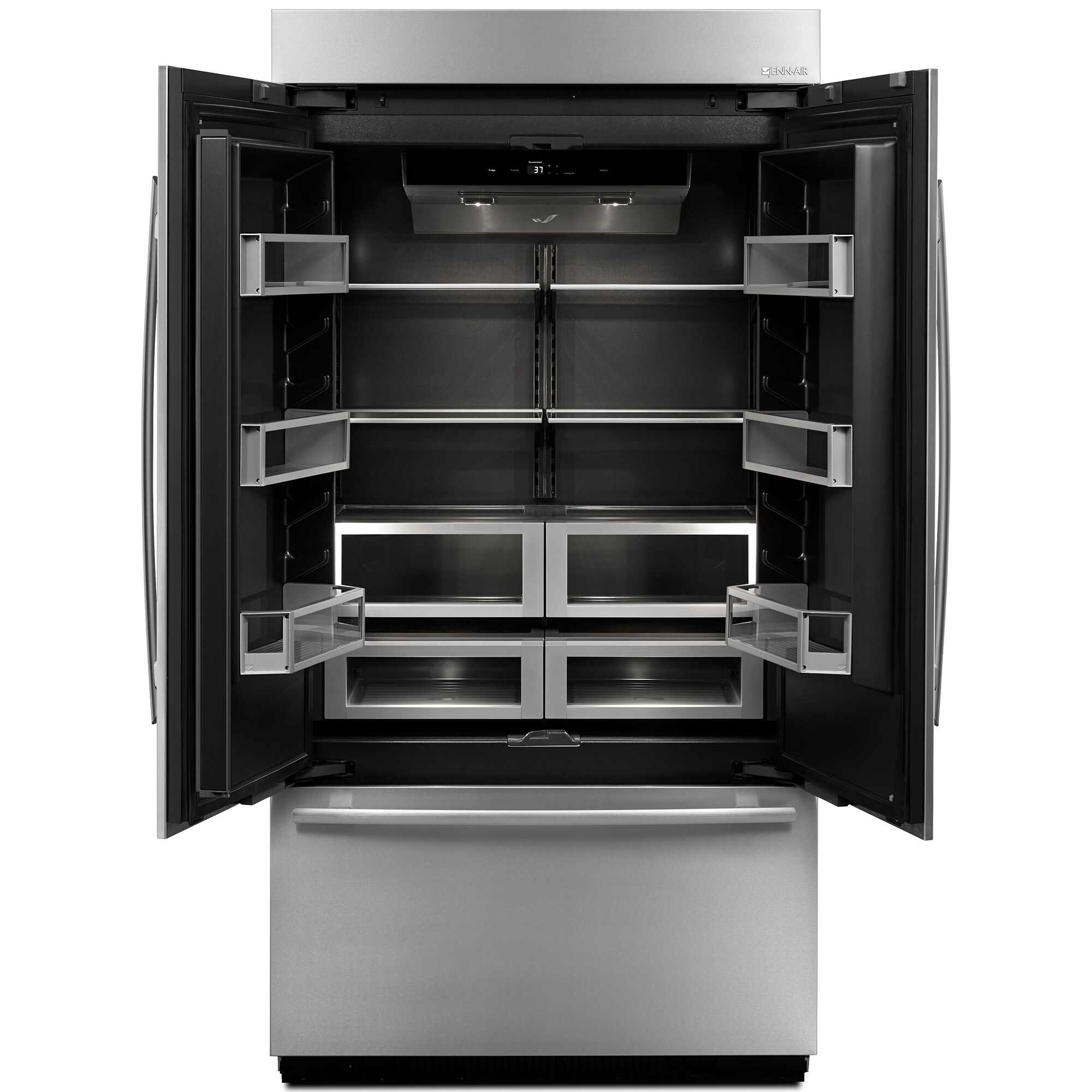 JennAir 42 in. 24.2 cu. ft. Built-In Counter Depth French Door Refrigerator with Ice Maker - Custom Panel Ready, , hires