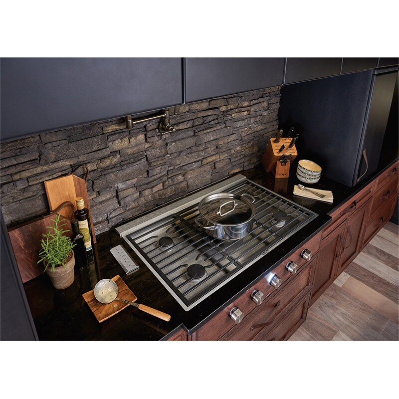 Wolf Contemporary 36 in. 5-Burner Natural Gas Cooktop with Simmer Burner & Power Burner - Stainless Steel, , hires