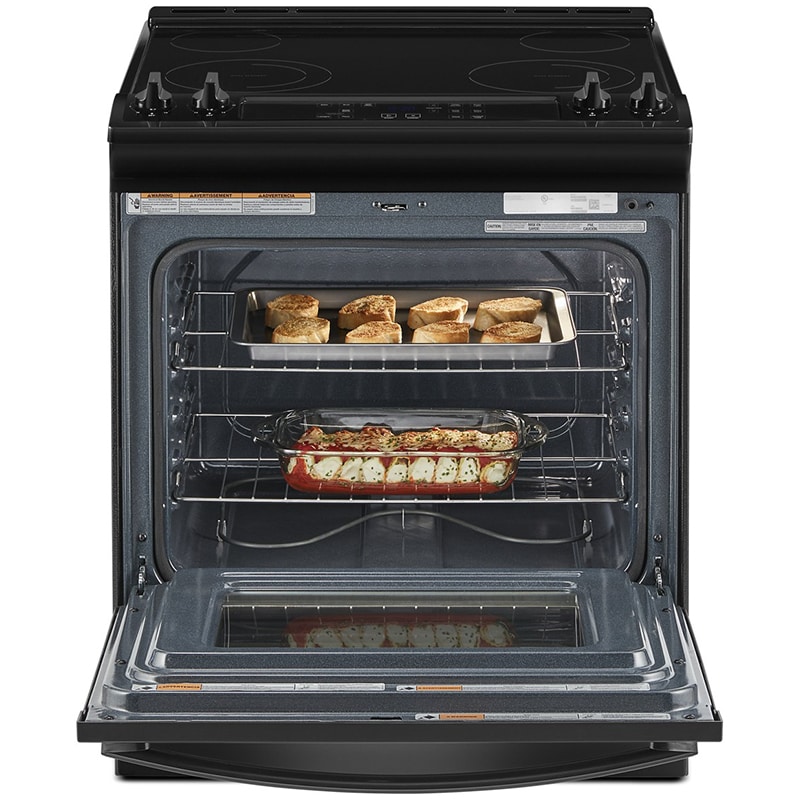 Whirlpool 30 in. 4.8 cu. ft. Slide-In Electric Range with Radiant Burners - Black, Black, hires
