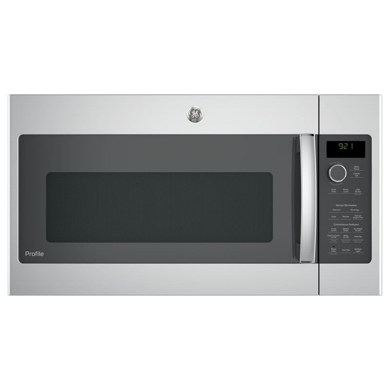 GE Profile 30 in. 2.1 cu. ft. 1000W Over-the-Range Microwave with 400 CFM & Sensor Cooking - Stainless Steel, , hires