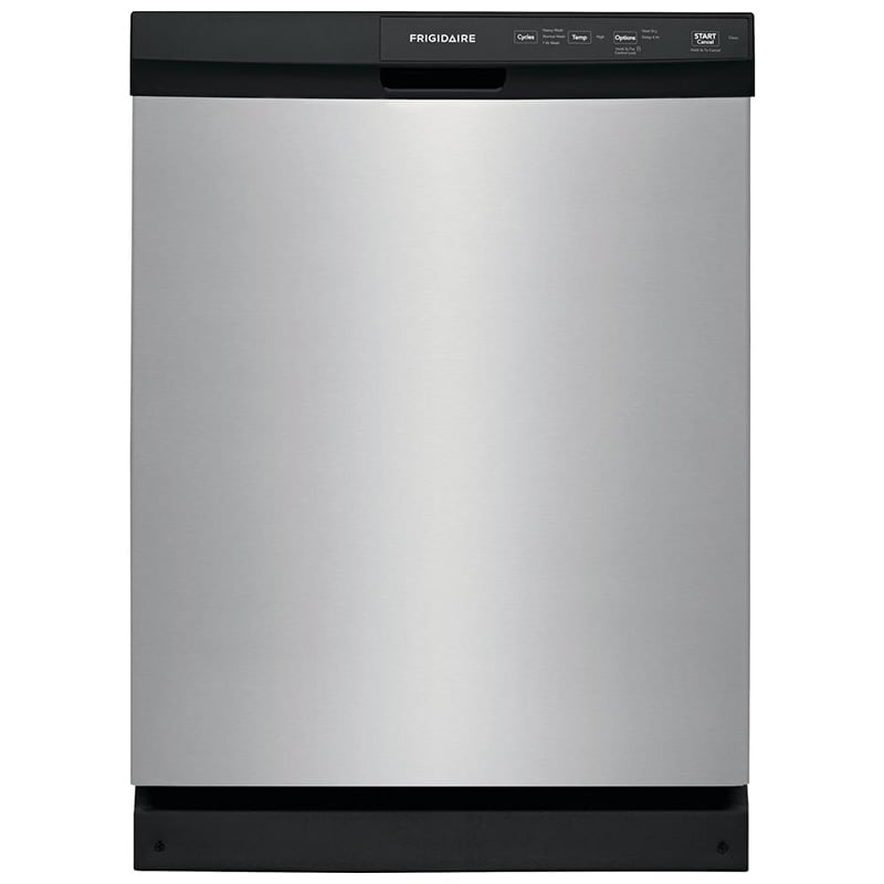 Frigidaire 24 in. Front Control Dishwasher with 55 dBa Sound Level & Pocket - Stainless Steel, Stainless Steel, hires
