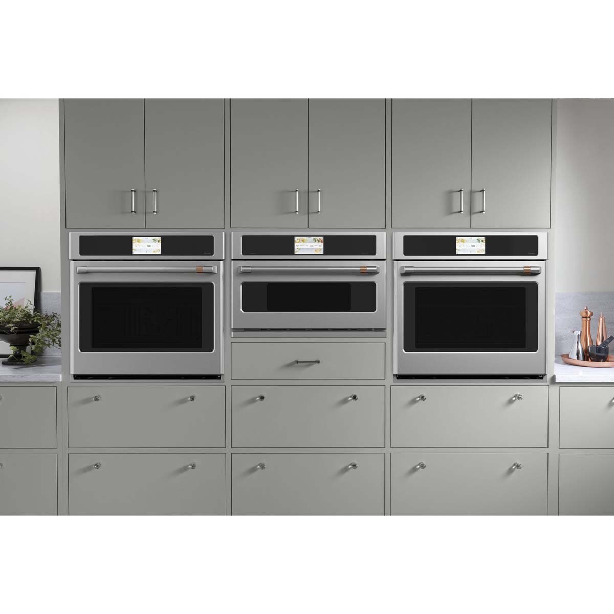 Cafe Professional Series 30 in. 5 cu. ft. Smart Electric Single Wall Oven with True European Convection - Stainless Steel, Stainless Steel, hires