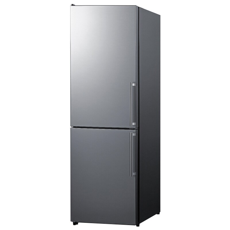 Summit Thin Line Series 24 in. 10.8 cu. ft. Counter Depth Left-Hinged Bottom Freezer Refrigerator - Stainless Steel Look, , hires