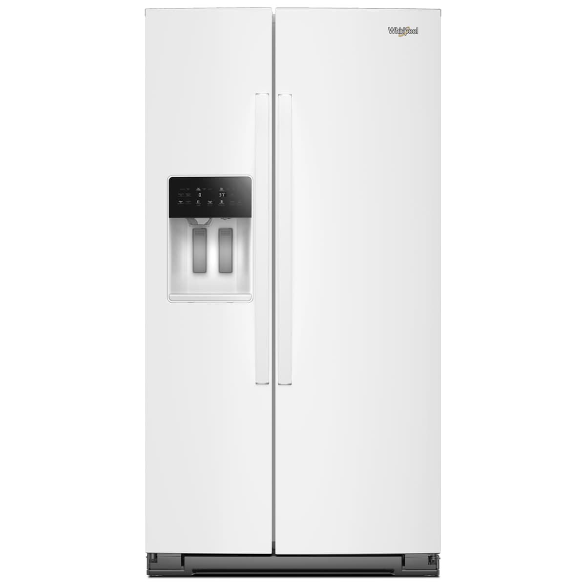 Whirlpool 36 in. 20.8 cu. ft. Side-by-Side Refrigerator with Ice & Water Dispenser - White, White, hires