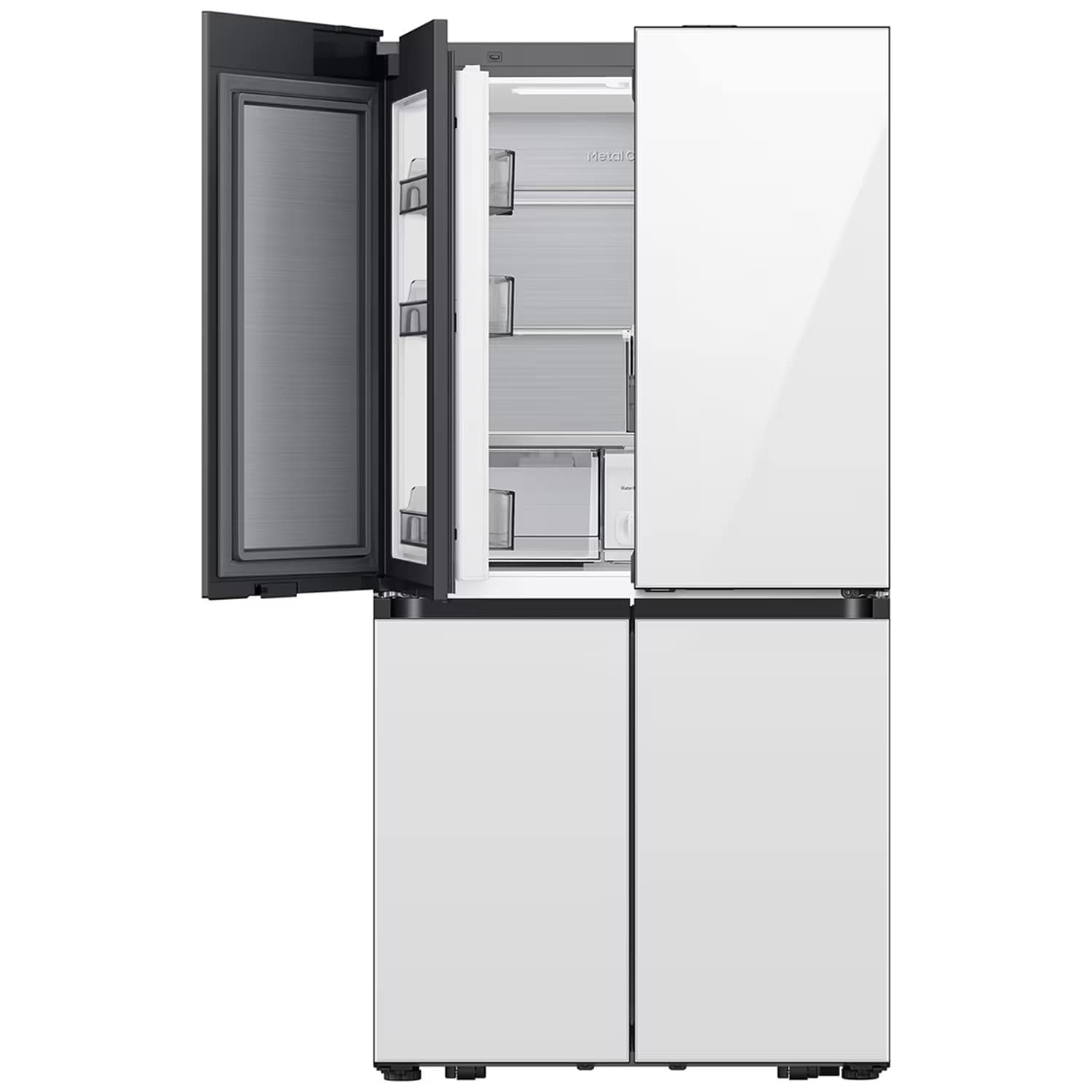 Samsung Bespoke 36 in. 22.8 cu. ft. Smart Counter Depth 4-Door French Door Refrigerator with Internal Water Autofill Pitcher - White Glass, White Glass, hires
