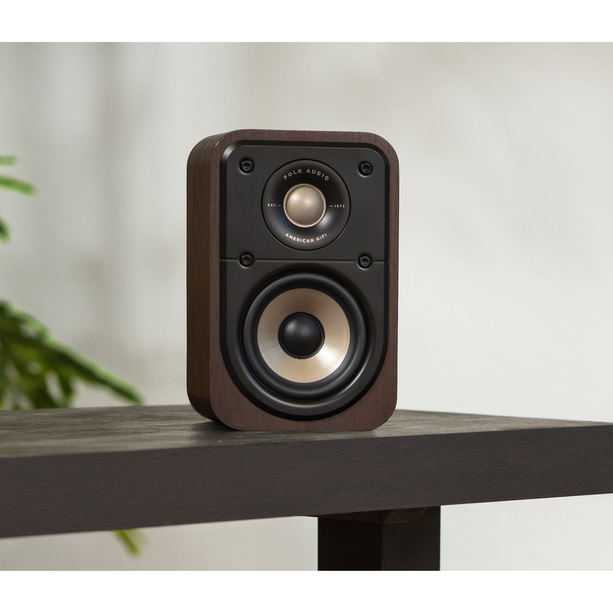 Polk Signature Elite ES10 High Quality Wall-Mountable Satellite Surround Speakers (Pair) - Brown, Brown, hires