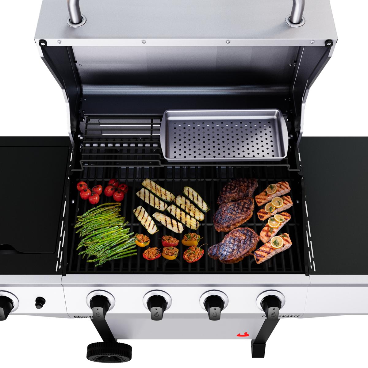 Char-Broil Performance Series 4-Burners LP Gas Grill with Electronic Ignition System & Side Burner - Stainless Steel, , hires