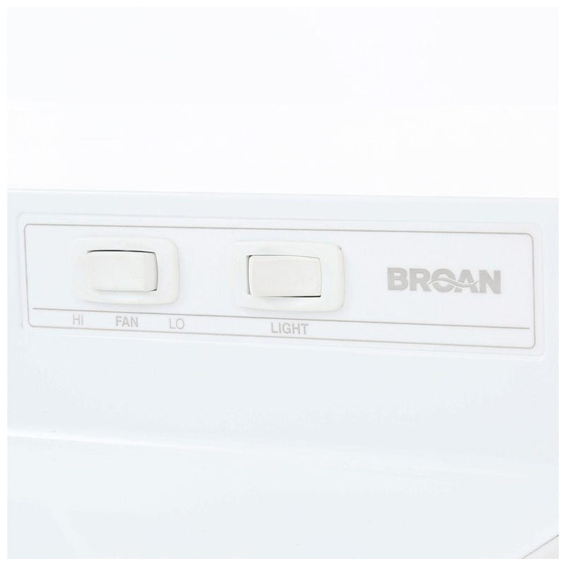 Broan 41000 Series 24 in. Standard Style Range Hood with 2 Speed Settings, Ductless Venting