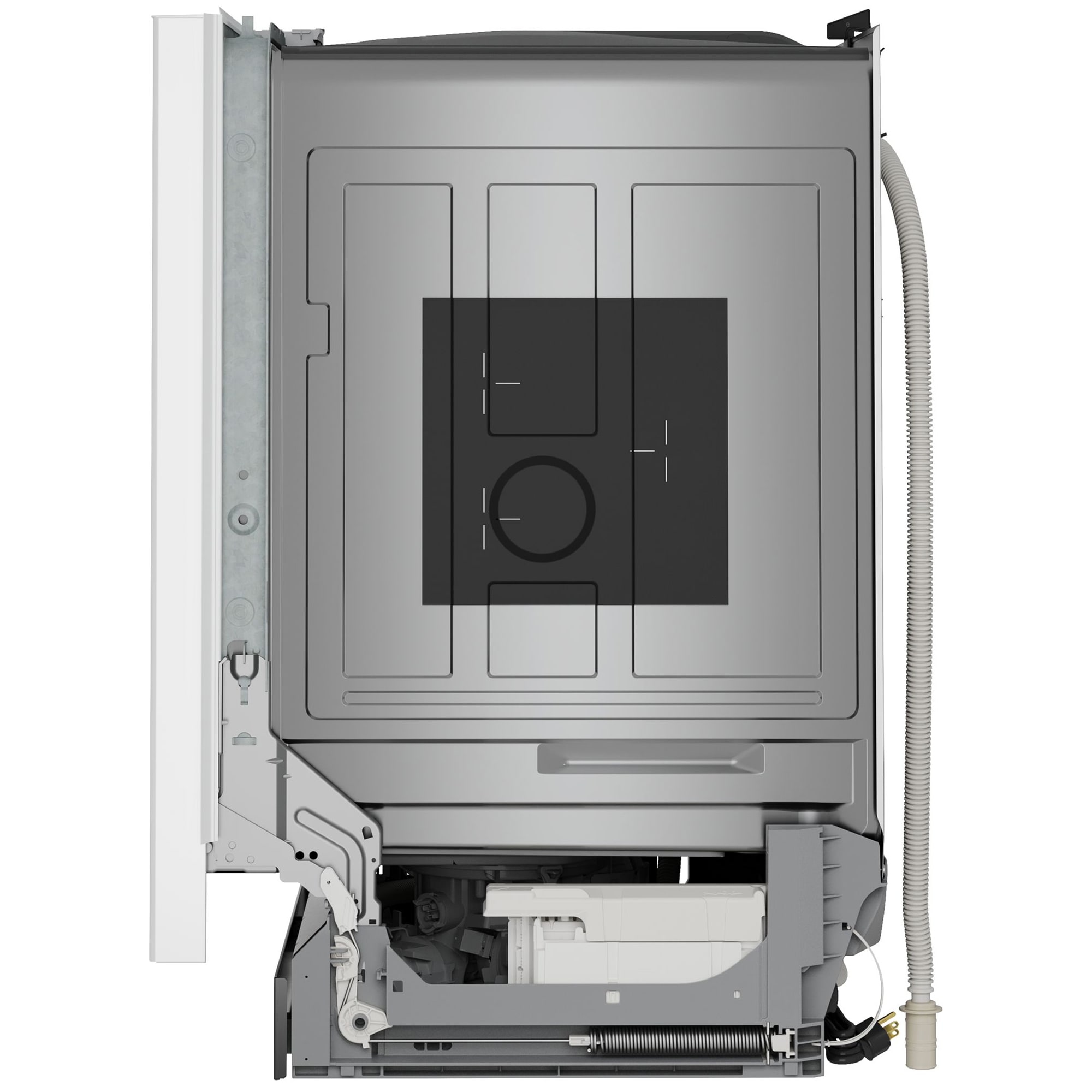 Bosch 300 Series 24 in. Front Control Smart Dishwasher with 48 dBA Sound Level, 3rd Rack, PureDry & Pocket Handle - White, White, hires