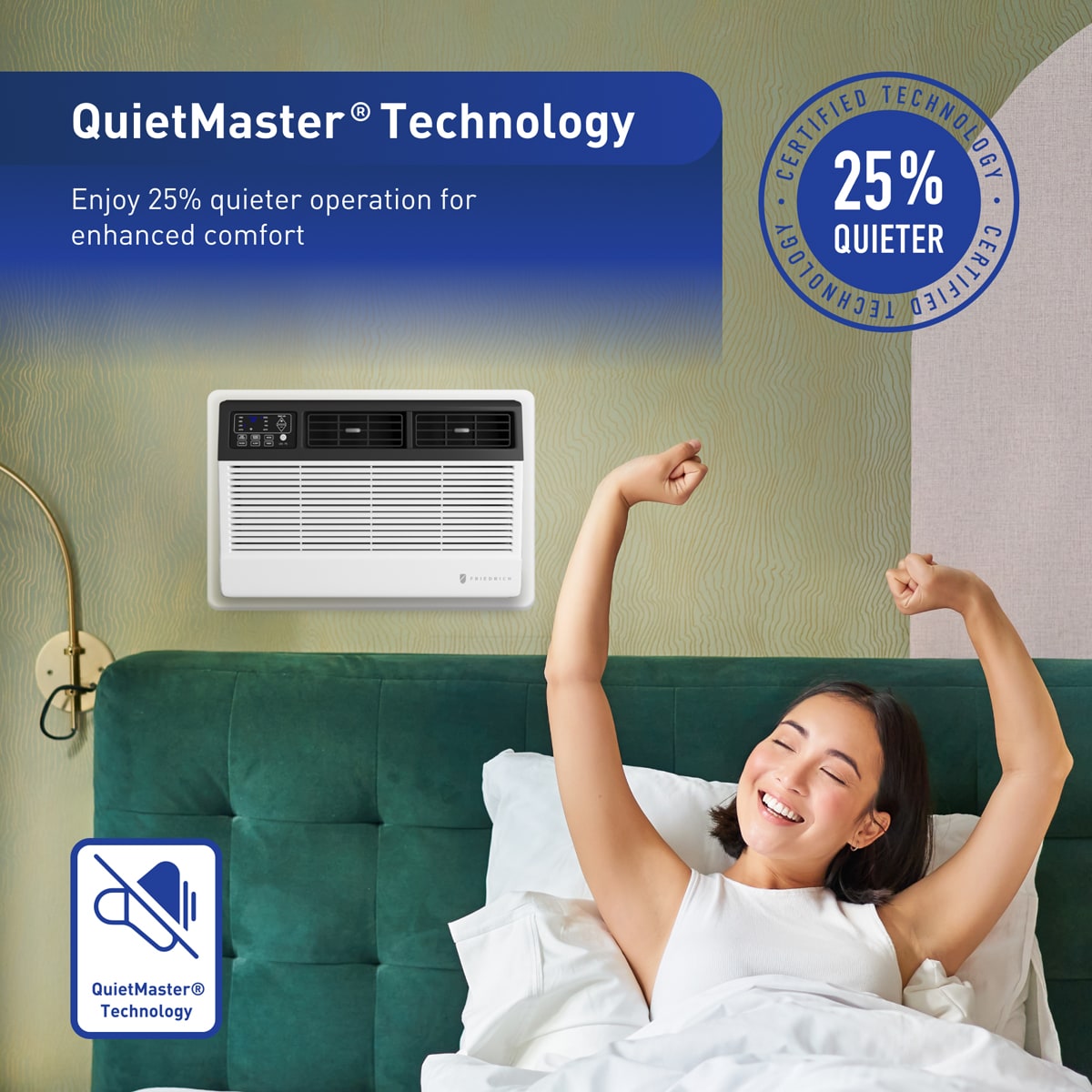 Friedrich Uni-Fit Series 10,000 BTU 230V Smart Through-the-Wall Air Conditioner with 3 Fan Speeds, Remote Control - White, , hires