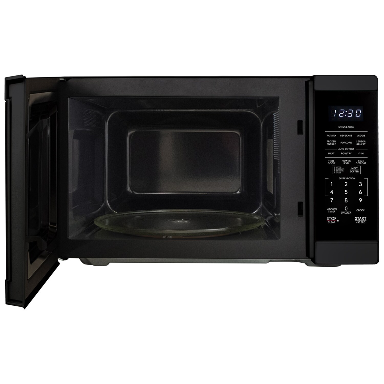 Sharp 20 in. 1.4 cu. ft. 1100W Countertop Microwave with Sensor Cooking - Black, Black, hires